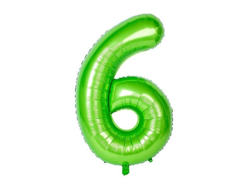 Picture of FOIL BALLOON NUMBER 6 GREEN 40 INCH
